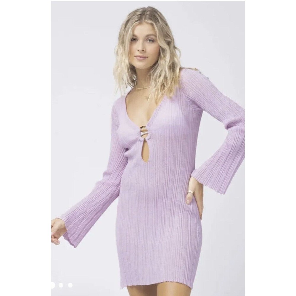 L*Space Lavender Knit Swim Coverup